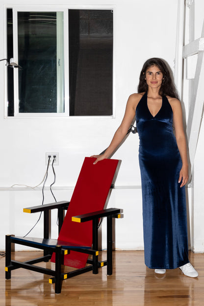 VVT8374 - Velvet Halter Maxi Dress