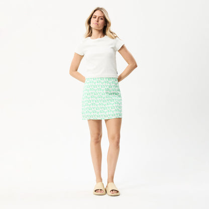 AFENDS Womens Swan - Mini Skirt - Lime Green