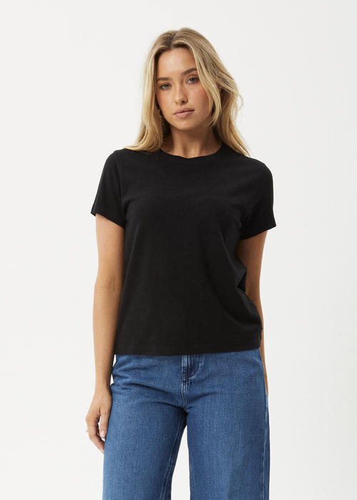 AFENDS Womens Eden - Regular Tee - Black
