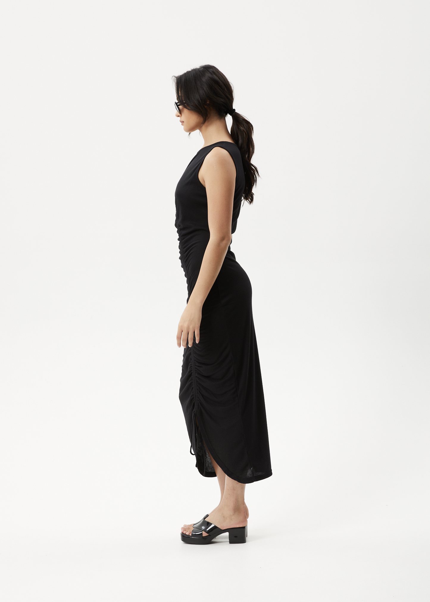 AFENDS Womens Mirage Bamboo - Sheer Maxi Dress - Black