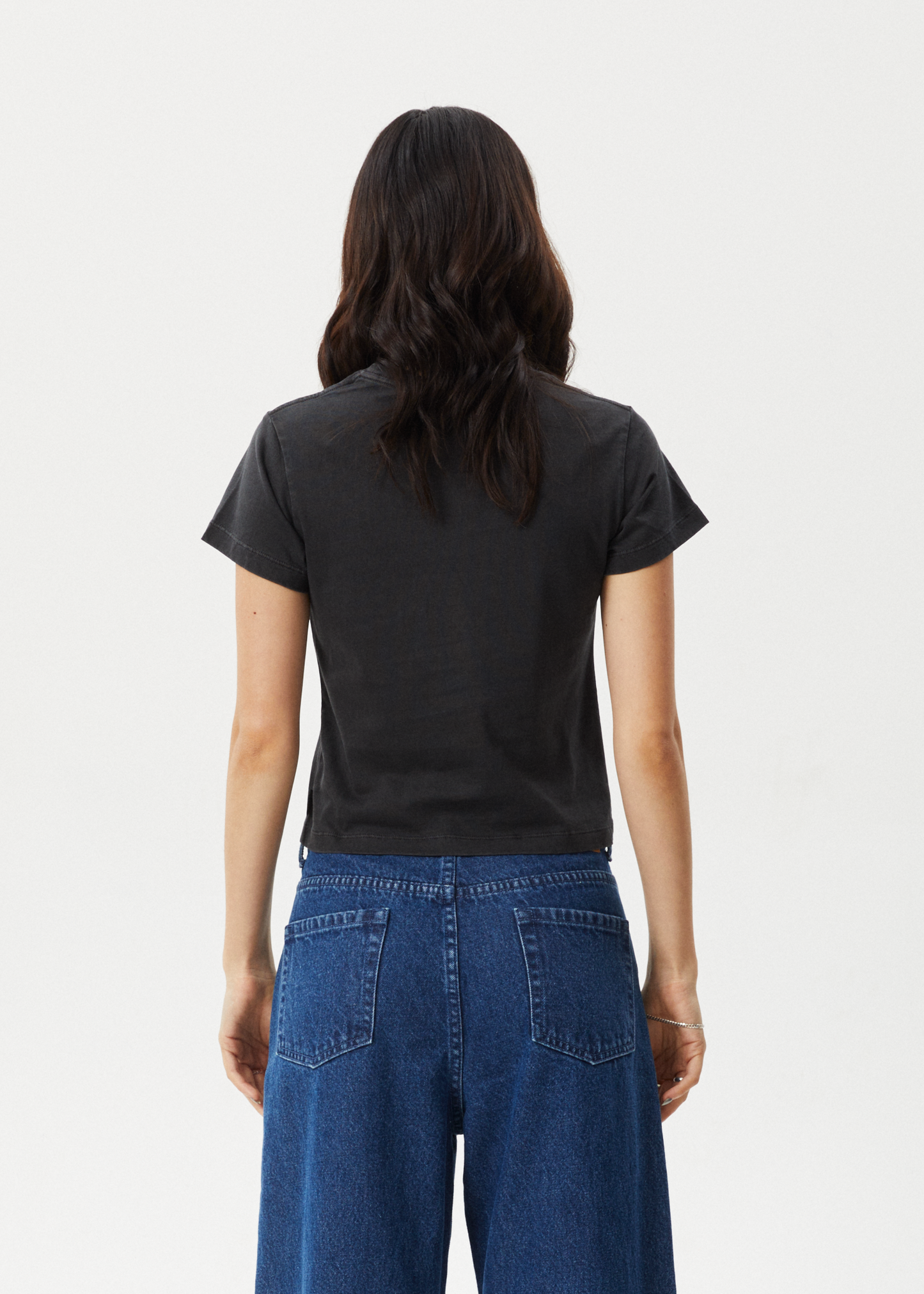 AFENDS Womens Nirvana - Baby Tee - Stone Black