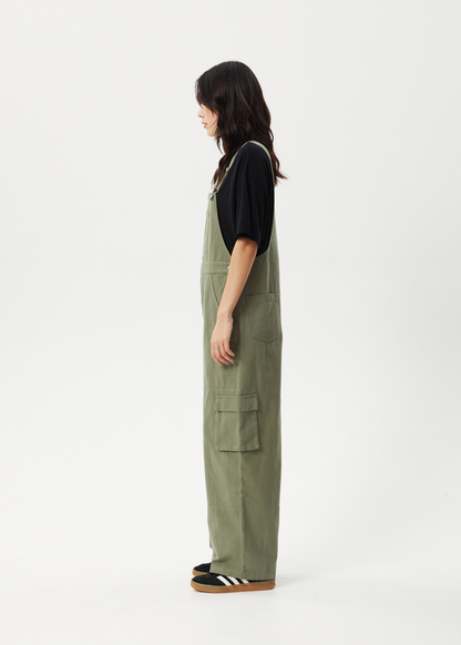 AFENDS Womens Fraser - Utility Overall - Olive