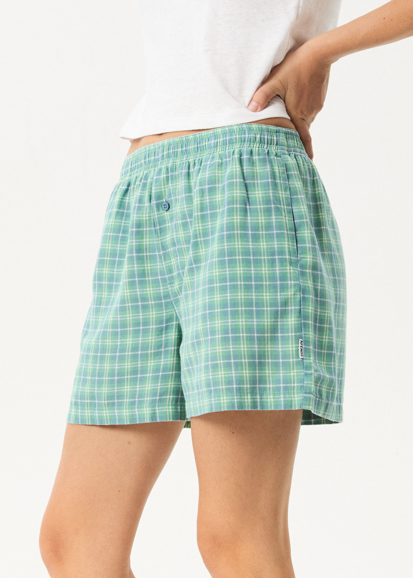 AFENDS Womens Creator - Boxer Short - Pine