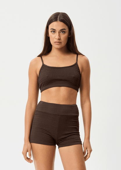AFENDS Womens Cleo - Bikini Top - Coffee