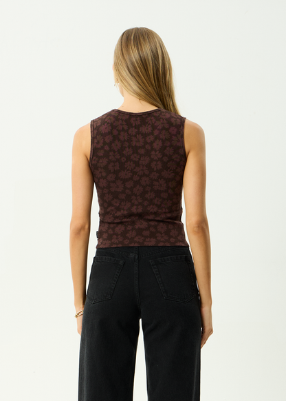 AFENDS Womens Astoria - Tank - Chocolate