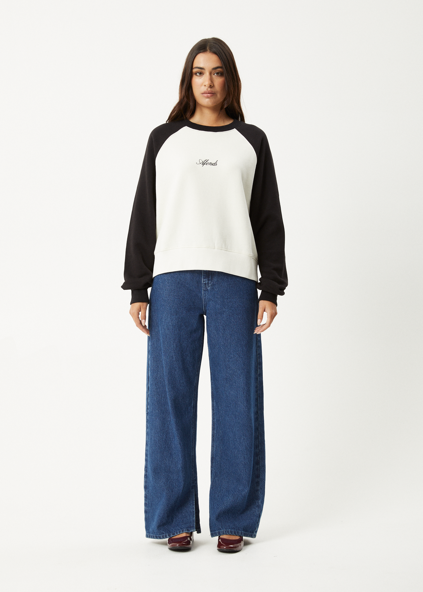 AFENDS Womens Ryan -  Crew Neck Jumper - Black