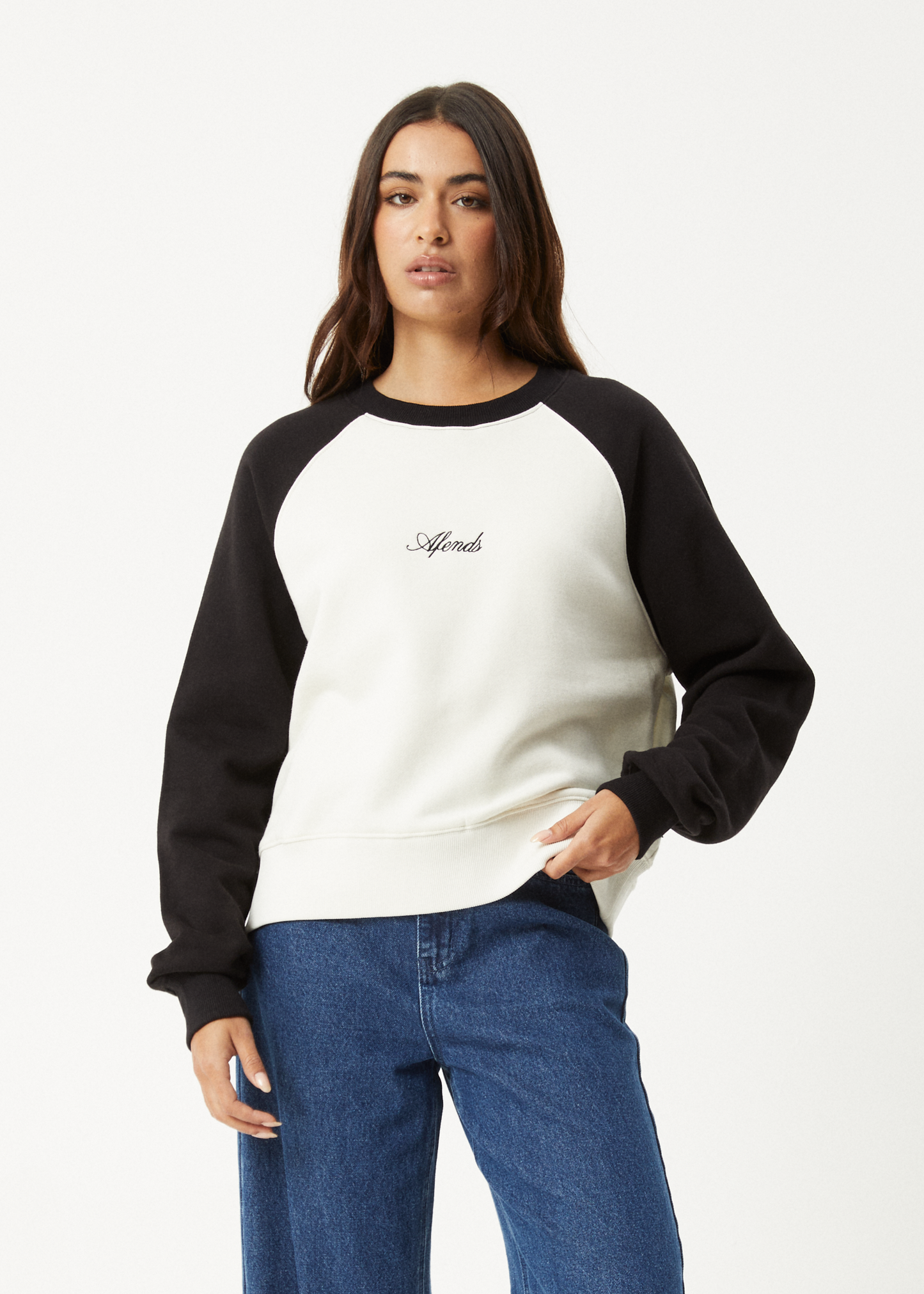 AFENDS Womens Ryan -  Crew Neck Jumper - Black