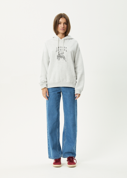 AFENDS Womens Cosmic Cow -  Hoodie - Grey Marle