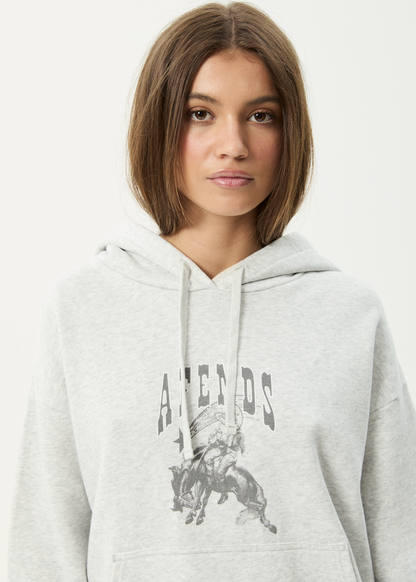 AFENDS Womens Cosmic Cow -  Hoodie - Grey Marle
