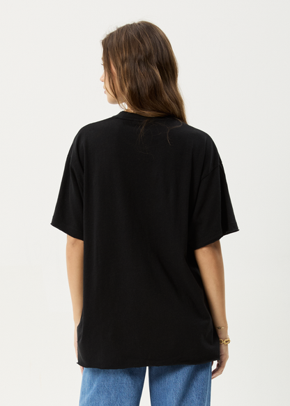 AFENDS Womens Shield Maiden - Oversized Tee - Black