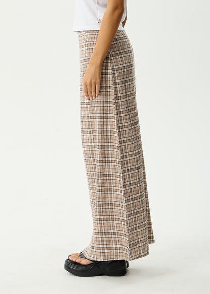 AFENDS Womens Lita - Seersucker Maxi Skirt - Flight Chai Check