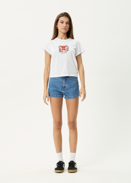 AFENDS Womens Metamorphosis - Baby Tee - White
