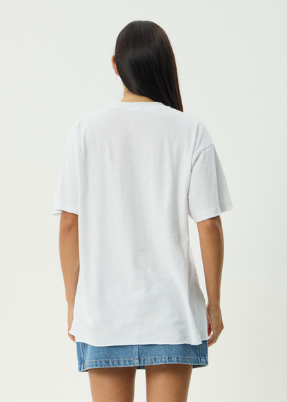 AFENDS Womens Sunbake - Oversized Tee - White