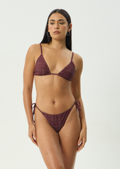 AFENDS Womens Eboni - Bikini Bottom - Port Check