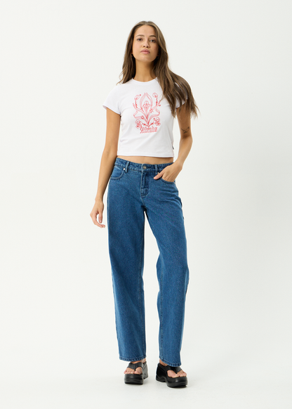 AFENDS Womens Good Nature - Baby Tee - White