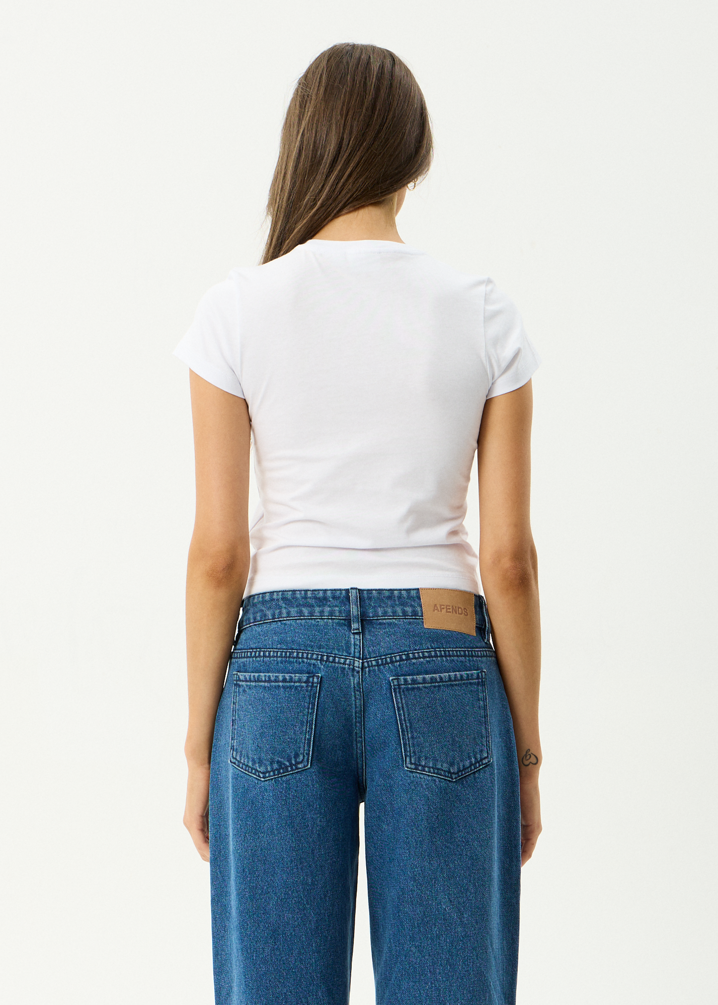 AFENDS Womens Good Nature - Baby Tee - White