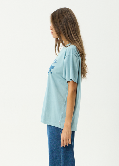 AFENDS Womens Garden Variety - Oversized Tee - Overcast