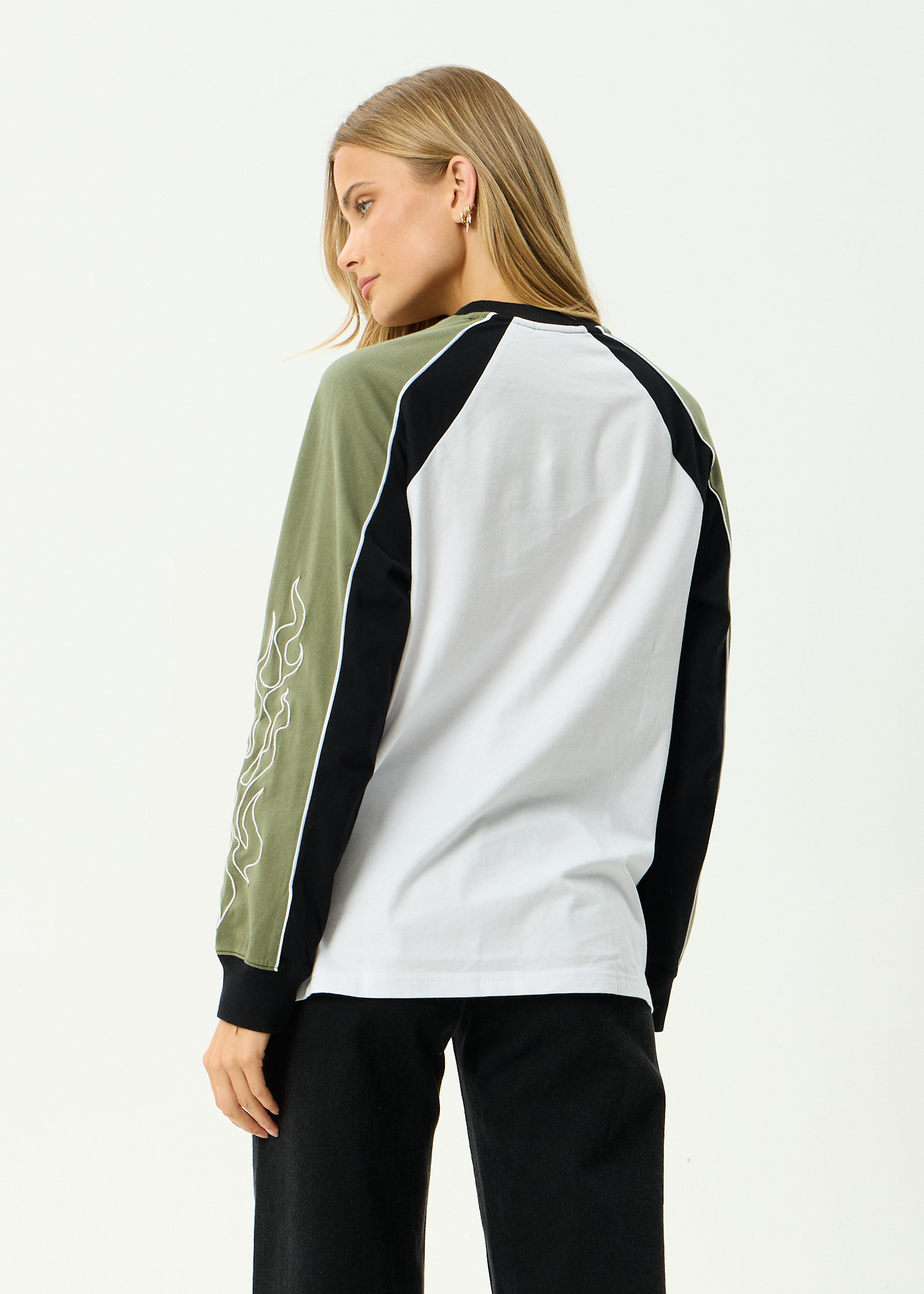 AFENDS Womens Dirts - Long Sleeve Tee - Deep Olive