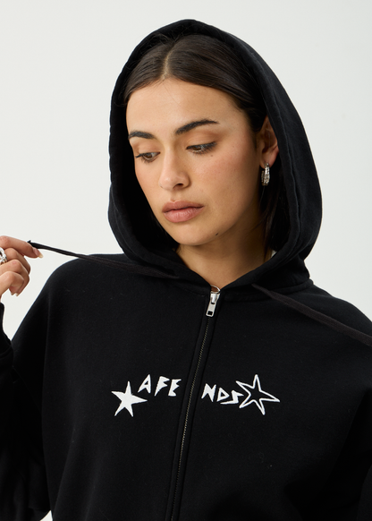 AFENDS Womens Terra - Zip Hood - Black