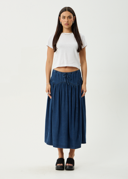AFENDS Womens Palmer - Midi Skirt - Ink