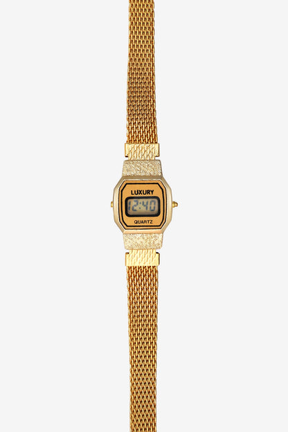 WCHRA62 - Tiny Square Metal Mesh Luxury Watch