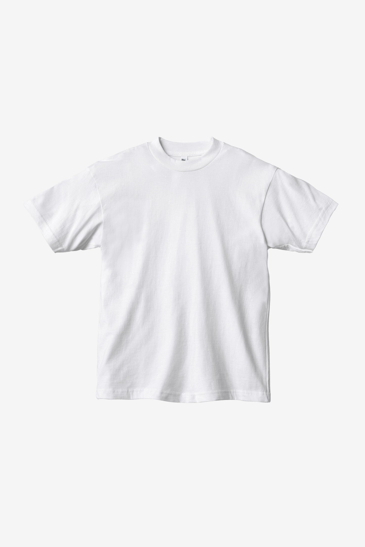 2017MN - 6.0oz Mock Crew Neck Heavy Combed Cotton T-Shirt