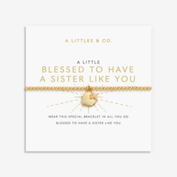 A Little Blessed To Have A Sister Like You Bracelet Gold