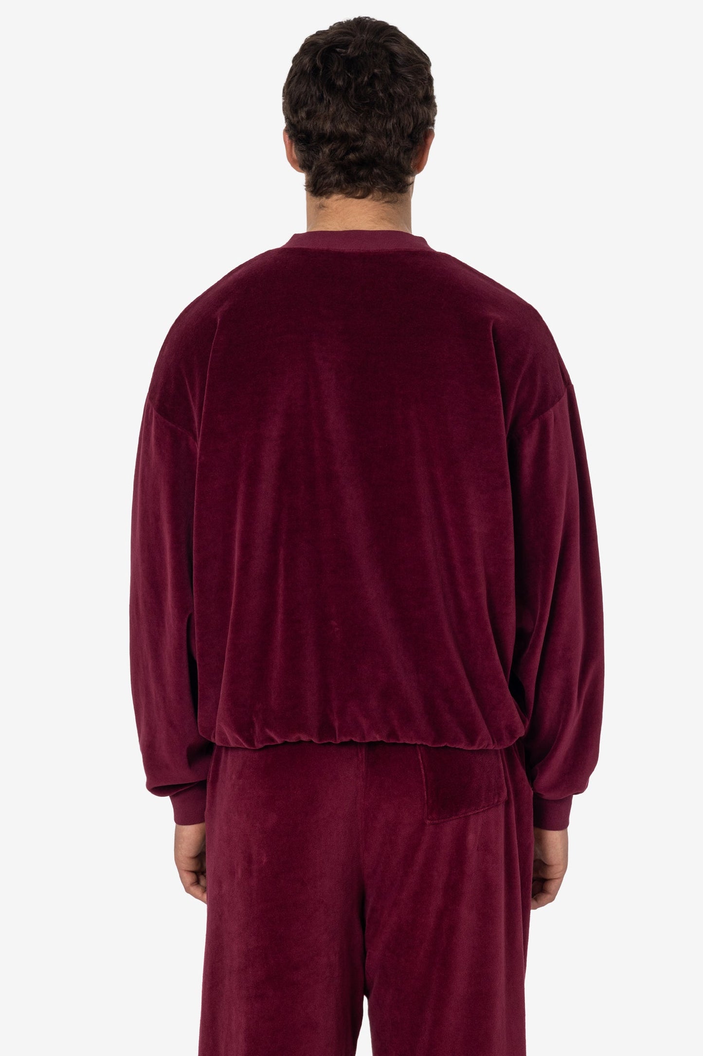 VLR56GD - Garment Dye Velour V-neck Sweatshirt