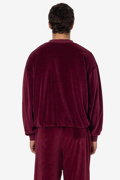 VLR56GD - Garment Dye Velour V-neck Sweatshirt