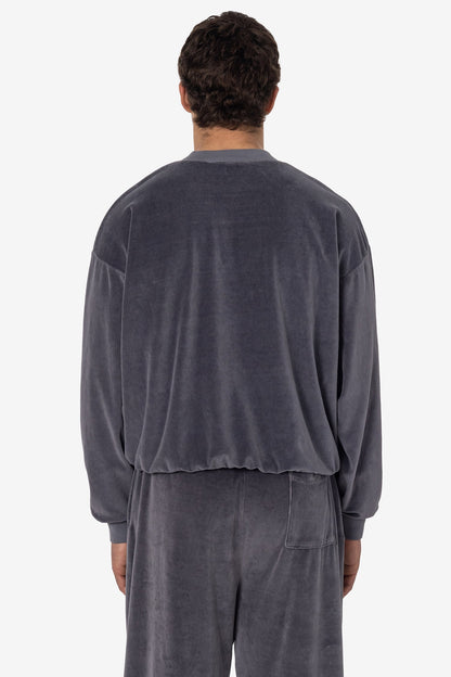 VLR56GD - Garment Dye Velour V-neck Sweatshirt