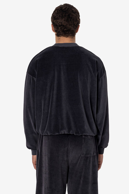 VLR56GD - Garment Dye Velour V-neck Sweatshirt