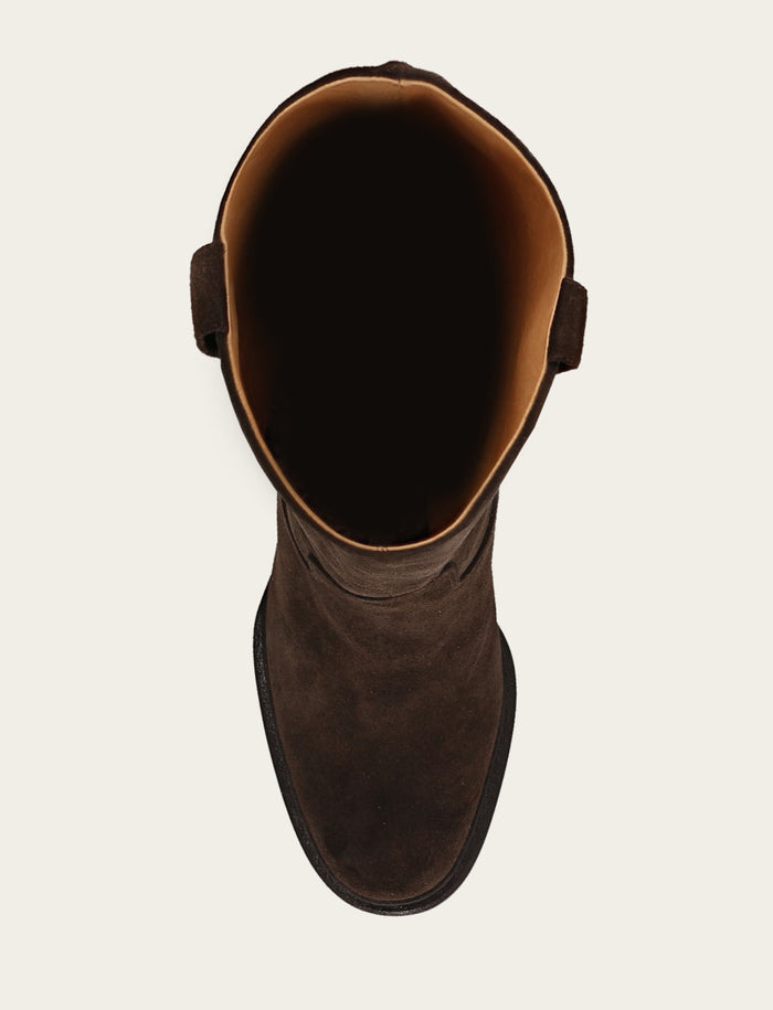 Alex Slouchy Mid - Dark Brown - Top Down