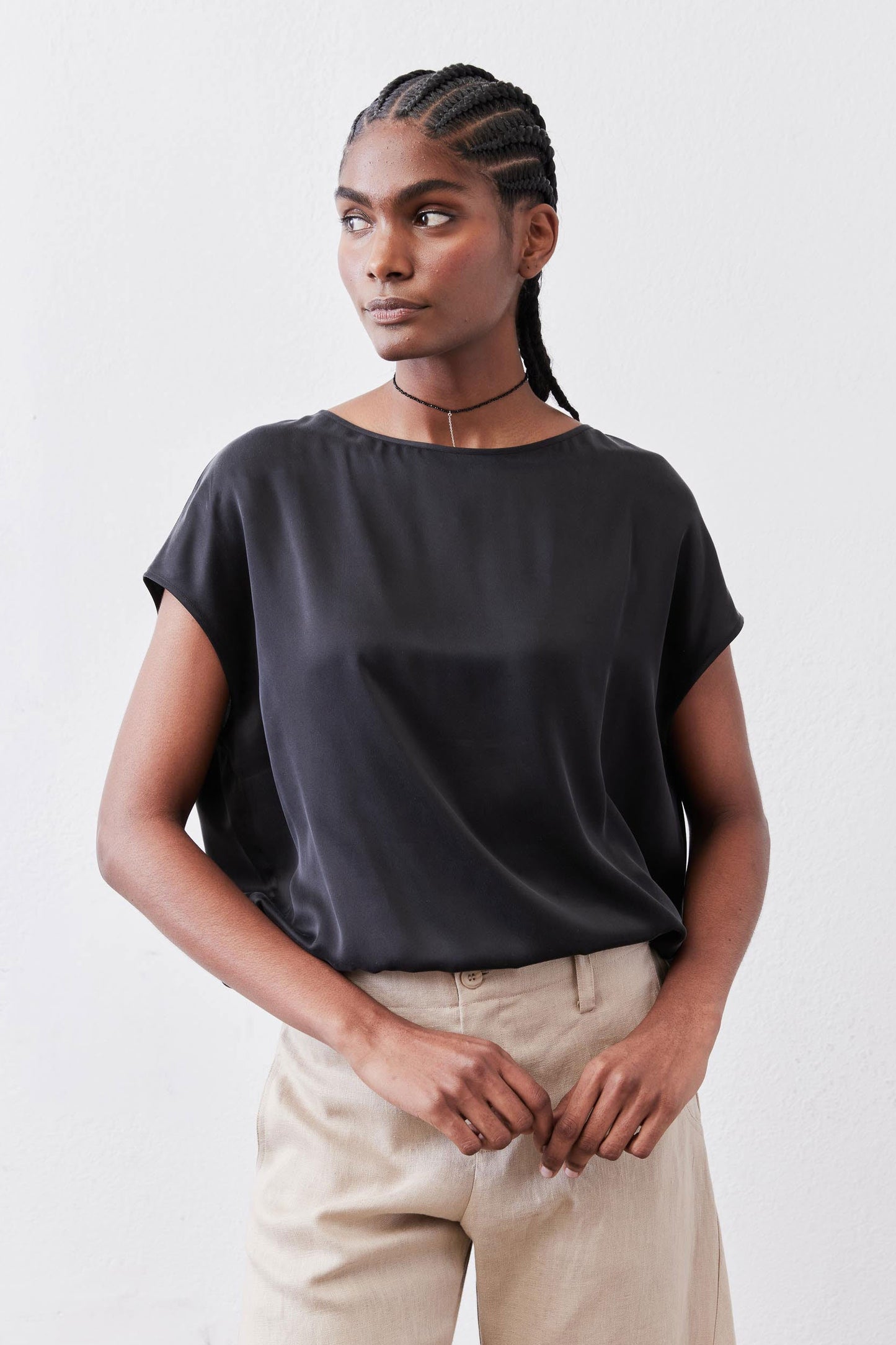 Almost A Tee Silk Blouse