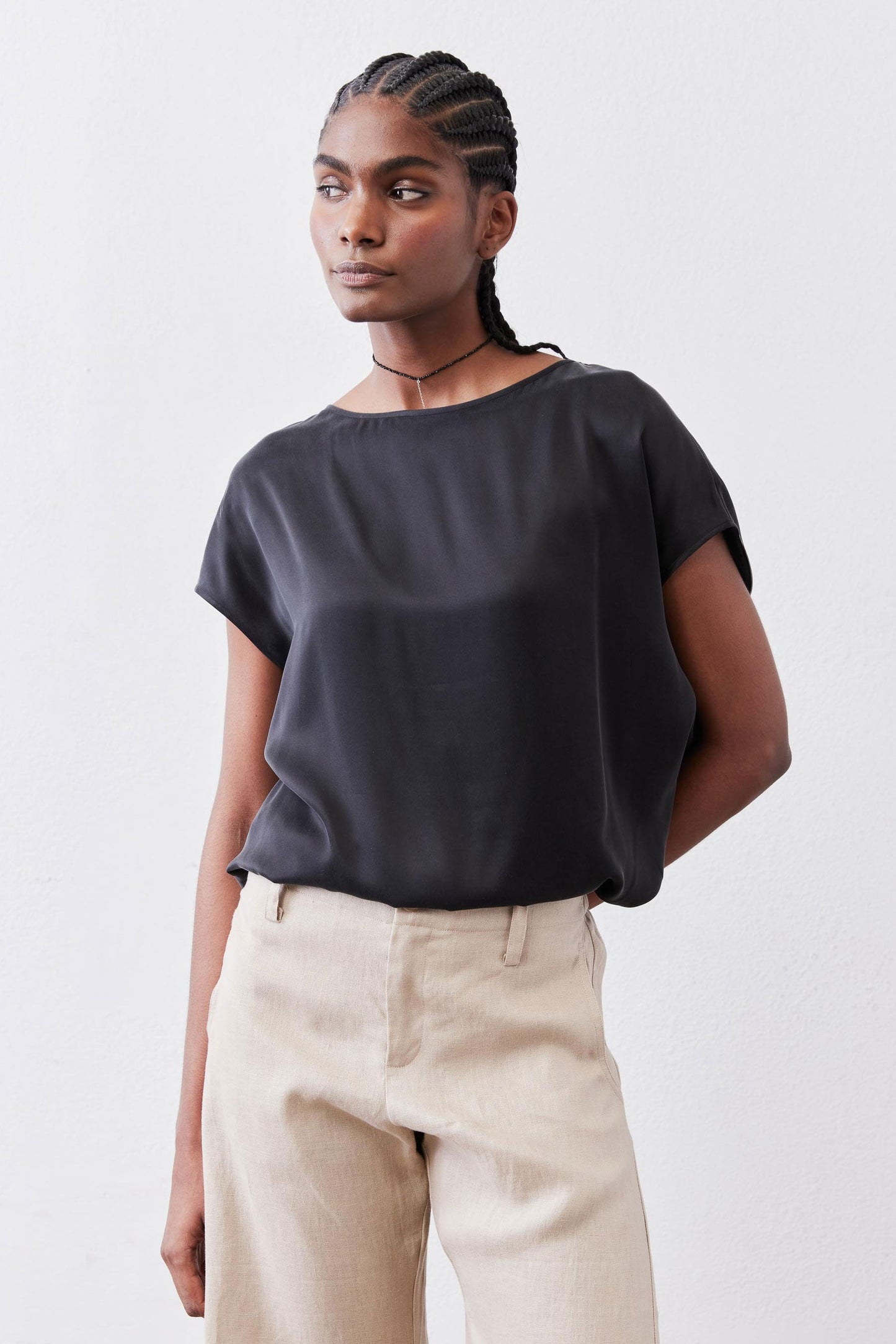 Almost A Tee Silk Blouse
