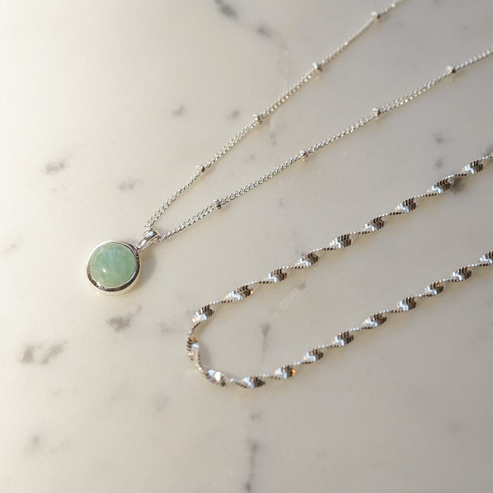 Amazonite Healing Stone Necklace Sterling Silver