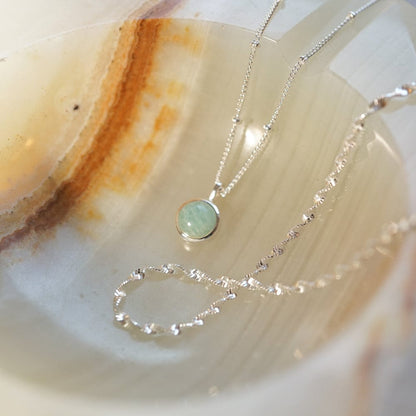 Amazonite Healing Stone Necklace Sterling Silver