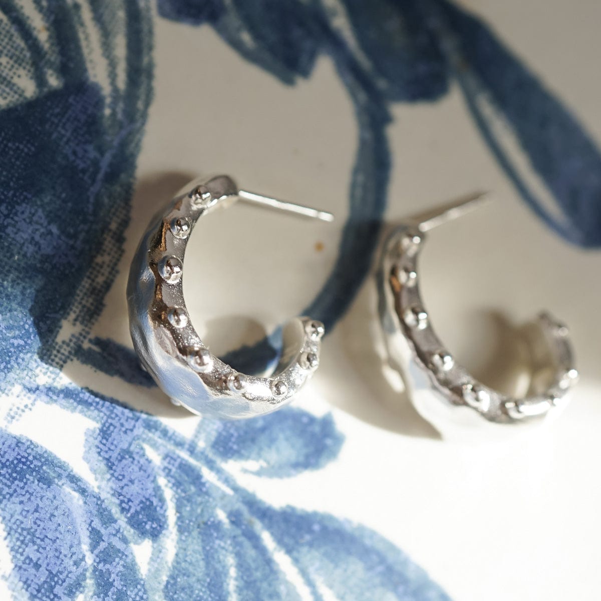 Amulet Bobble Hoop Earrings Sterling Silver