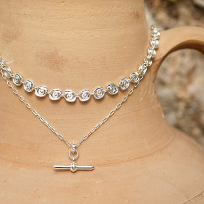 Amulet T Bar Necklace Sterling Silver
