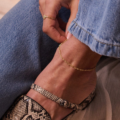 Apollo Chain Anklet 18ct Gold Plate