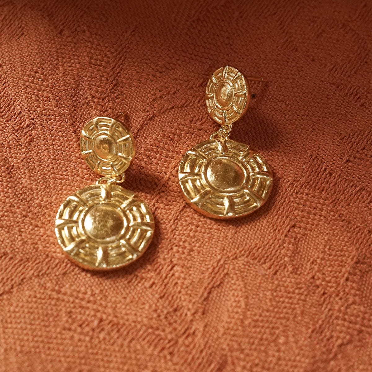 Apollo Double Drop Earrings 18ct Gold Plate