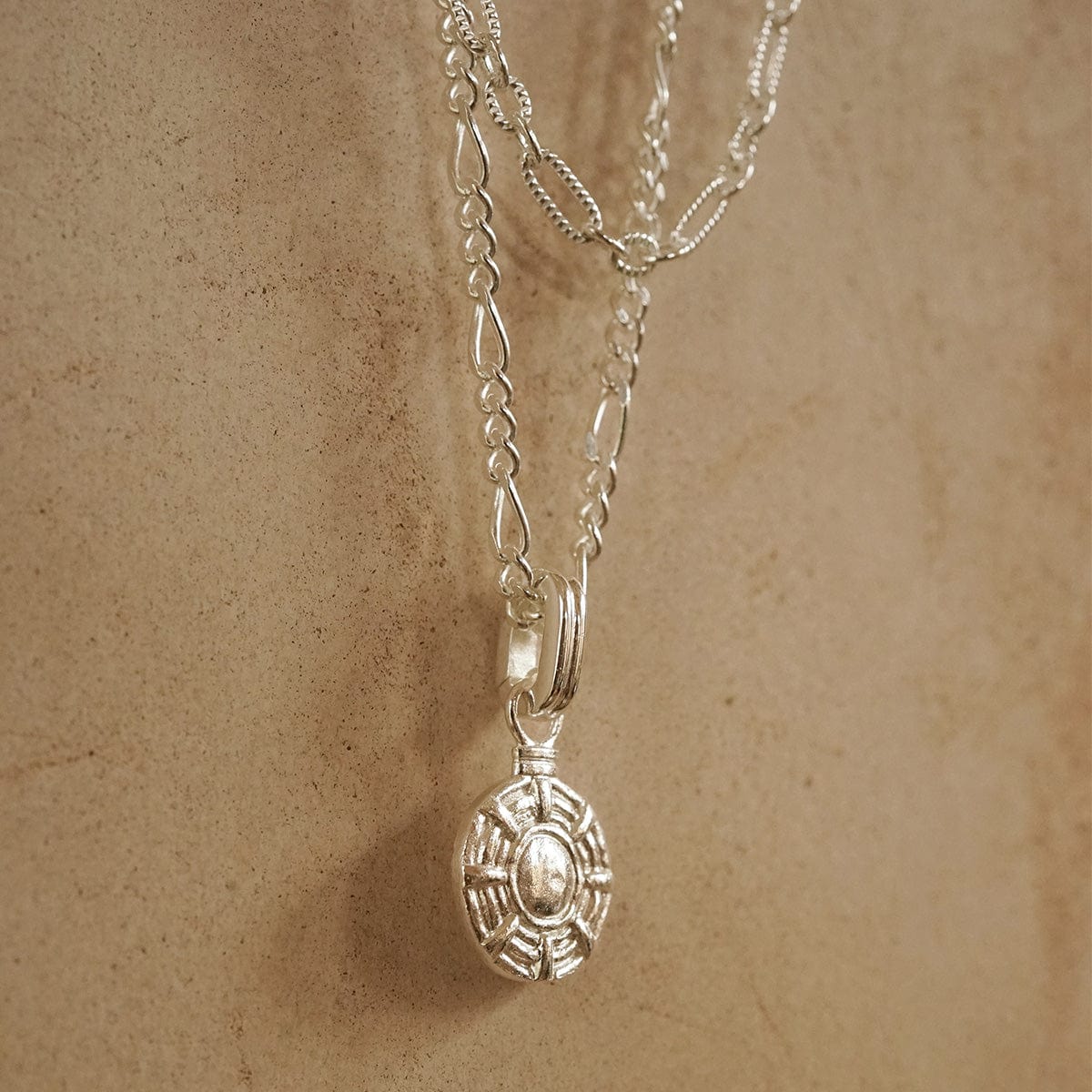 Apollo Earrings & Pendant Necklace Layering Set Sterling Silver