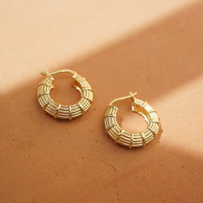Apollo Hoop Earrings 18ct Gold Plate