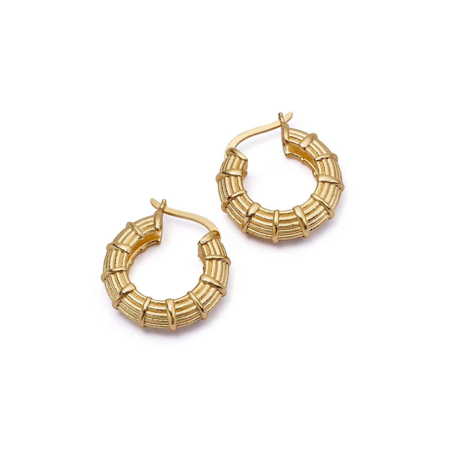 Apollo Hoop Earrings 18ct Gold Plate