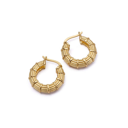 Apollo Hoop Earrings 18ct Gold Plate