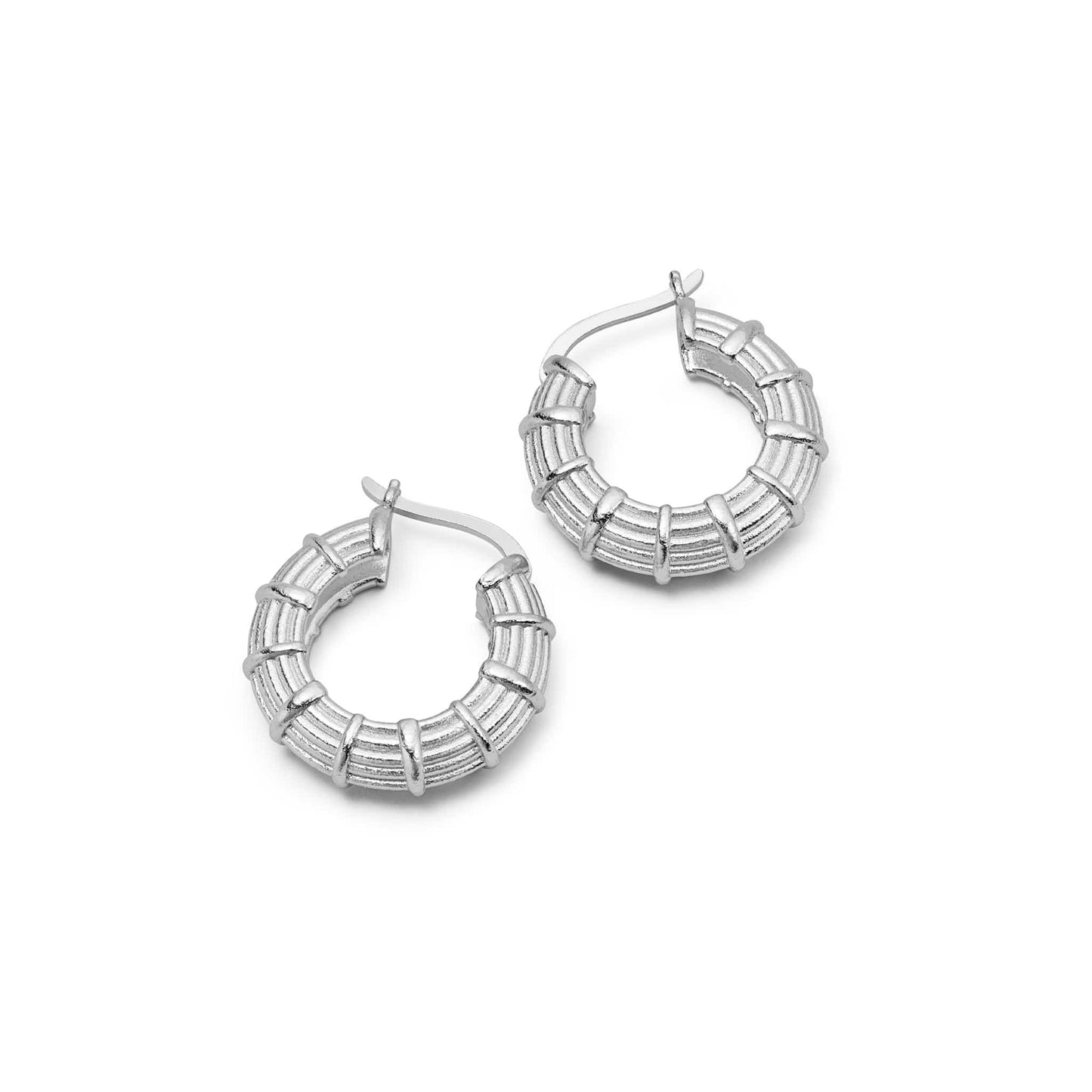 Apollo Hoop Earrings Sterling Silver