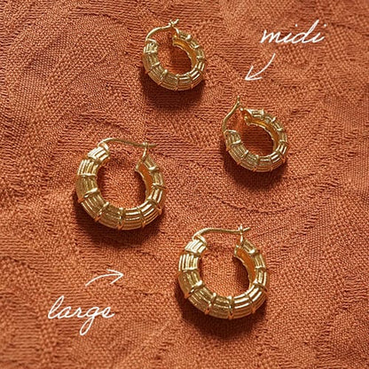 Apollo Large Hoop 18ct Gold Plate