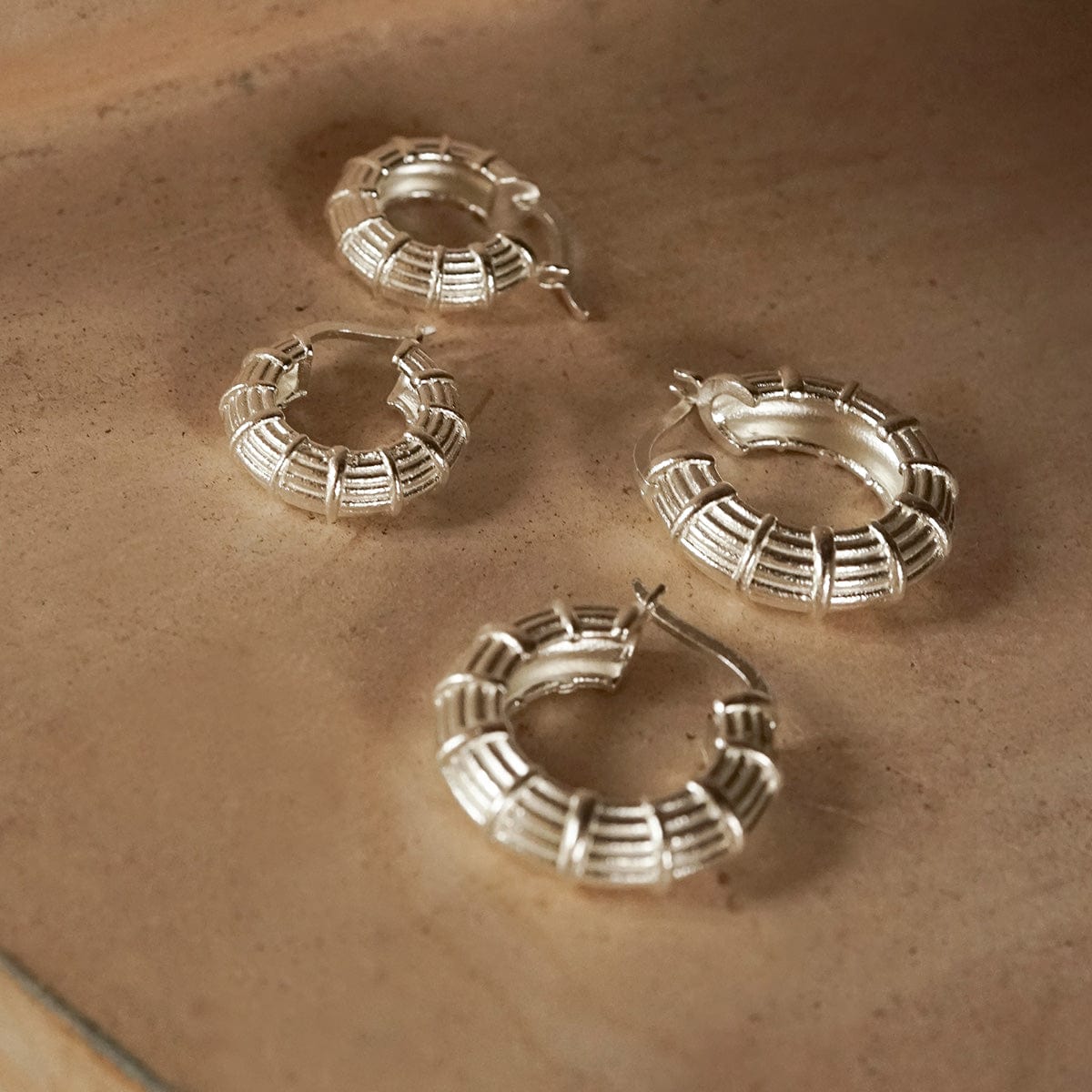 Apollo Hoop Earrings Sterling Silver