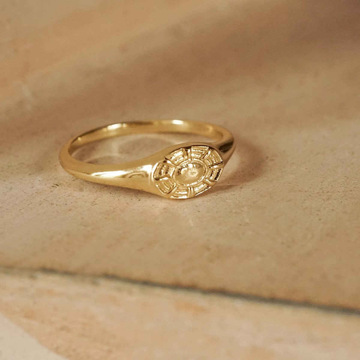 Apollo Signet Ring 18ct Gold Plate