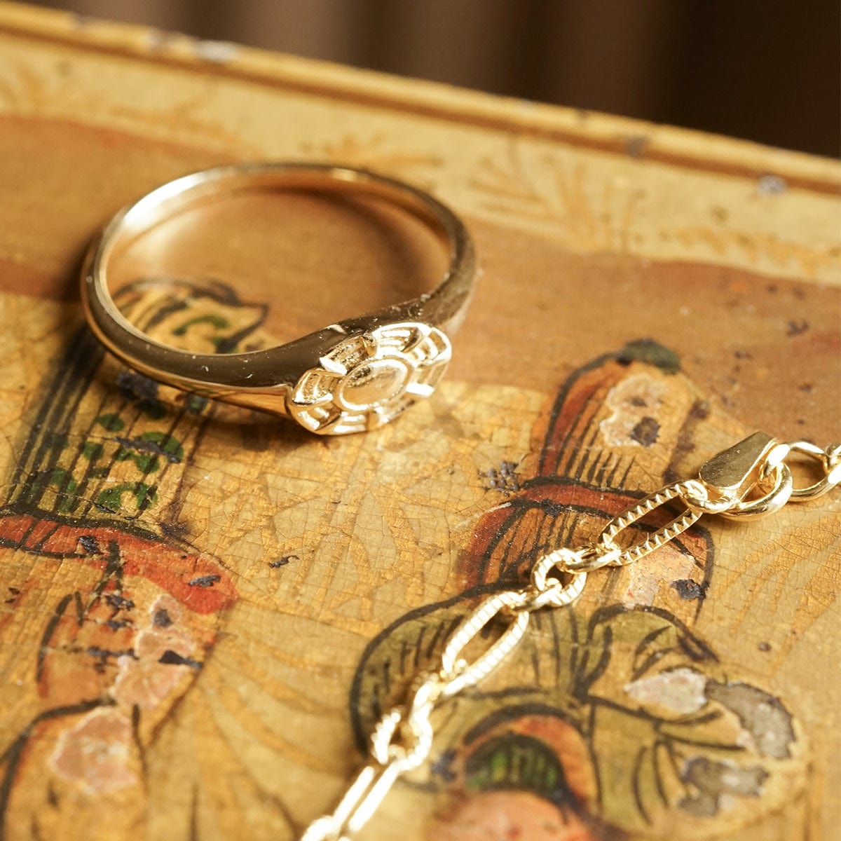 Apollo Signet Ring 18ct Gold Plate
