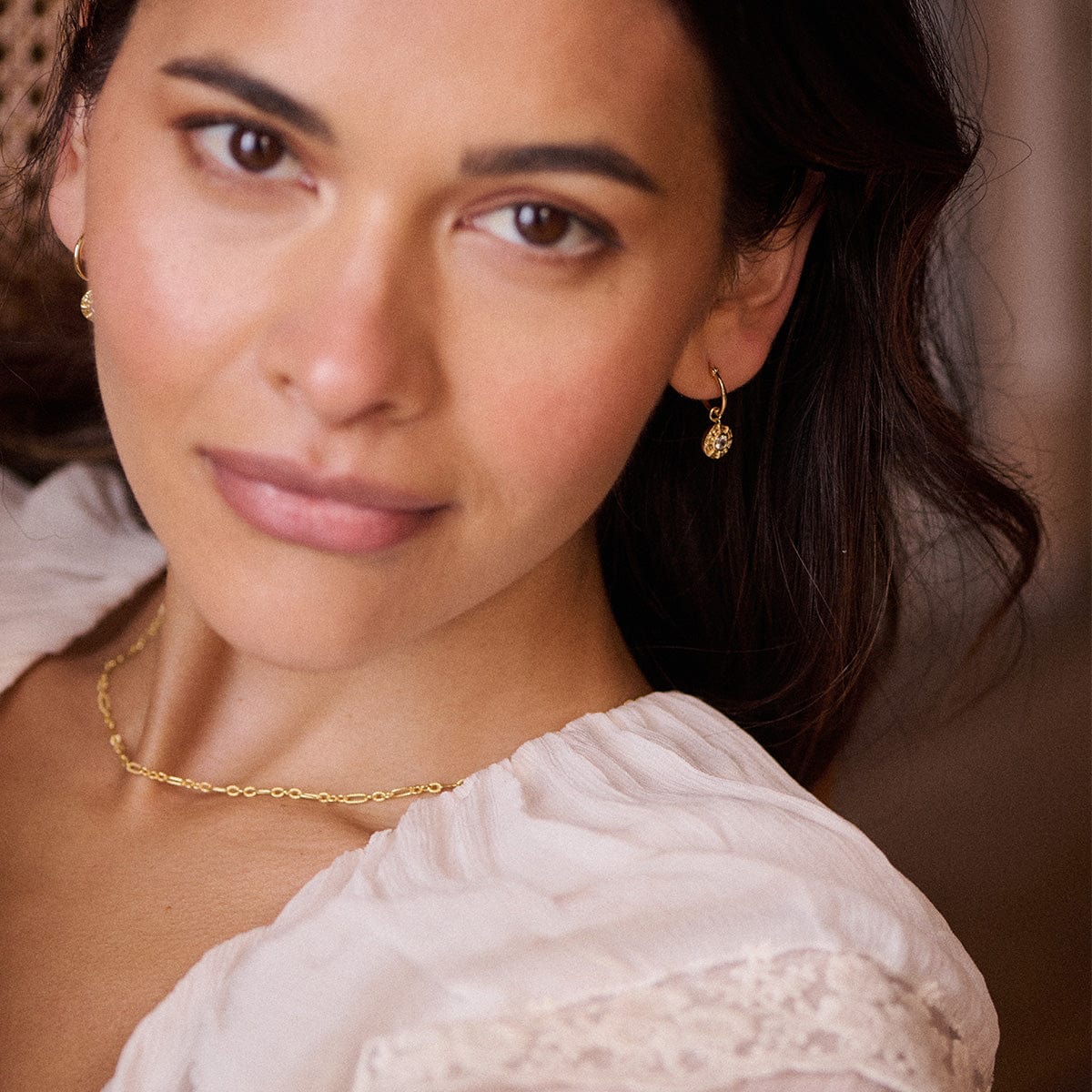 Apollo Sparkle Drop Earrings 18ct Gold Plate